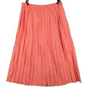 The Very Thing Skirt Womens Peach Maxi Pleated Flowy Boho Retro Preppy Sz 18 Vtg